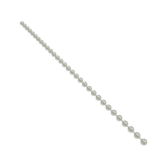 Pre-Cut Steel Ball Chain & Connector Ø2.4mm Nickel Pack of 1000 - Click Image to Close