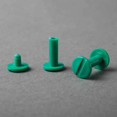 Plastic binding screws Green 50 pcs