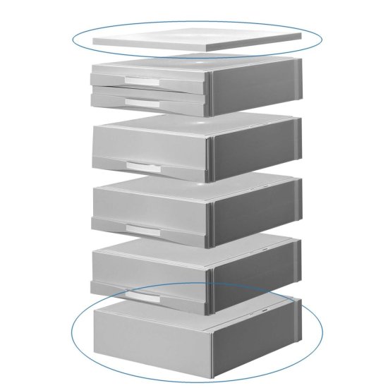 Jalema+ set of 1 bottom + 1 top plate