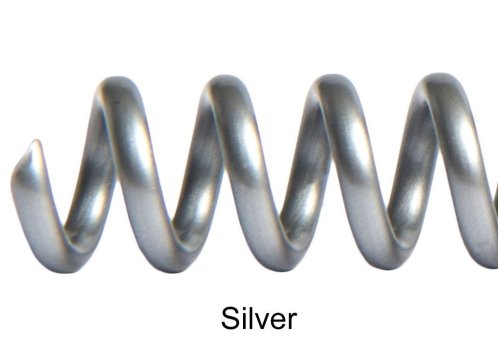 A4 Coils Spiral Coils SILVER 3:1 20mm Pkt.20